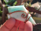 Hand Made Double Terminated Blue Smithsonite Copper Wire Wrapped Stone Necklaces x 12 From South Africa - Toprock Gemstones and Minerals 