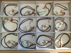 Hand Made Double Terminated Blue Smithsonite Copper Wire Wrapped Stone Necklaces x 12 From South Africa - Toprock Gemstones and Minerals 