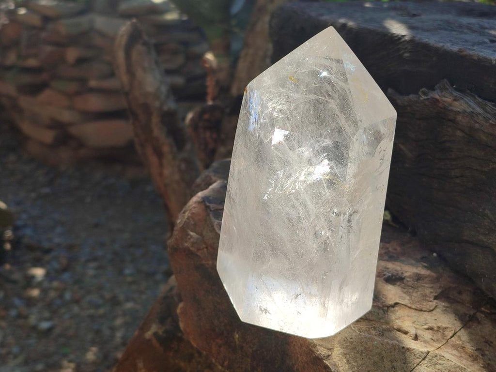 Polished Large Clear Quartz Display Crystal x 1 From Madagascar - Toprock Gemstones and Minerals 
