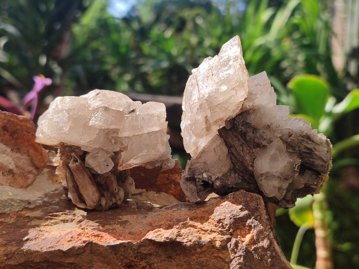 Natural Stacked Rhombohedral Calcite Crystal Specimens x 12 From Albert's Mountain, Lesotho - Toprock Gemstones and Minerals 