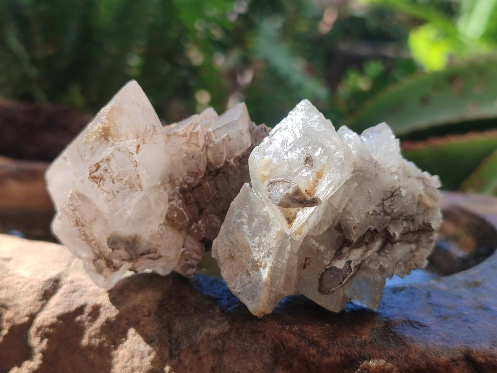 Natural Stacked Rhombohedral Calcite Crystal Specimens x 12 From Albert's Mountain, Lesotho - Toprock Gemstones and Minerals 