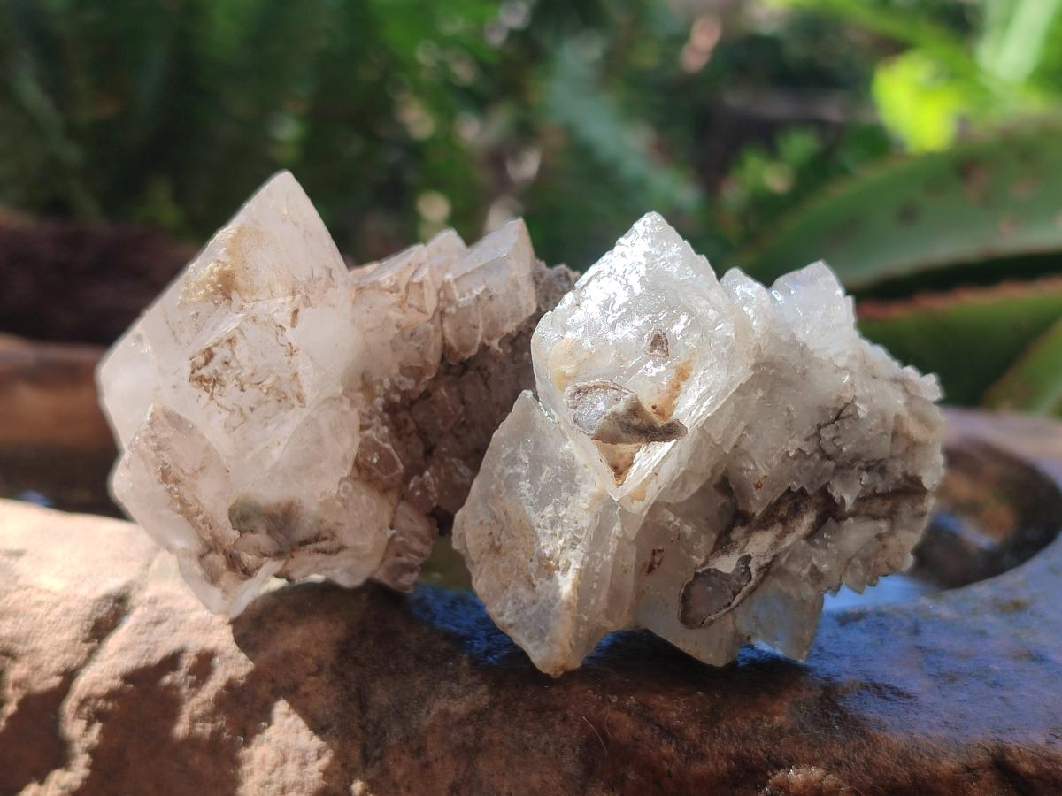 Natural Stacked Rhombohedral Calcite Crystal Specimens x 12 From Albert's Mountain, Lesotho - Toprock Gemstones and Minerals 