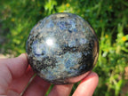 Polished Blue Iolite "Water Sapphire" Spheres with Blue Cordierite x 3 From Madagascar - Toprock Gemstones and Minerals 