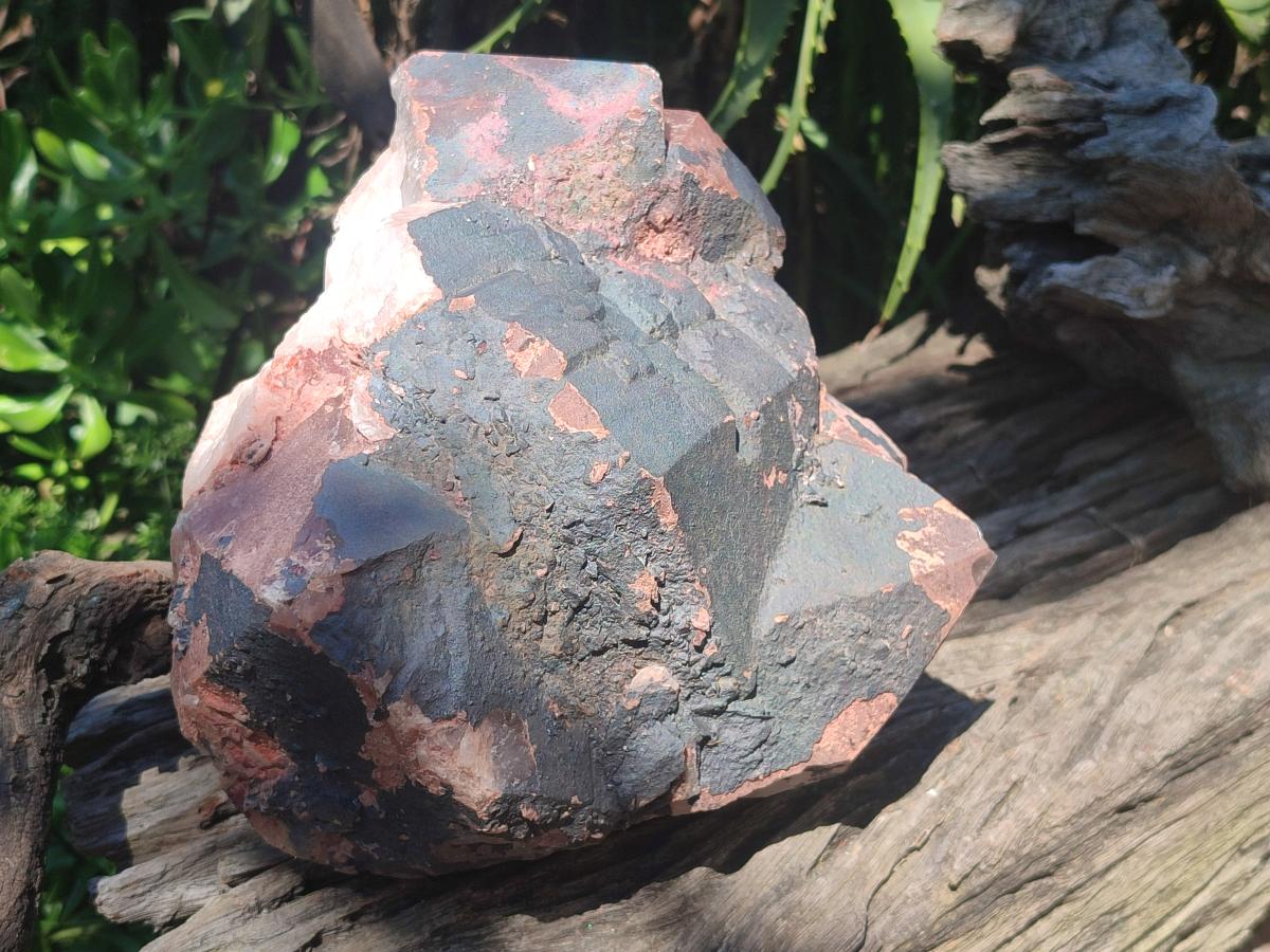 Natural Large Goethite Coated Blacknite Quartz Cluster x 1 From Madagascar - Toprock Gemstones and Minerals 