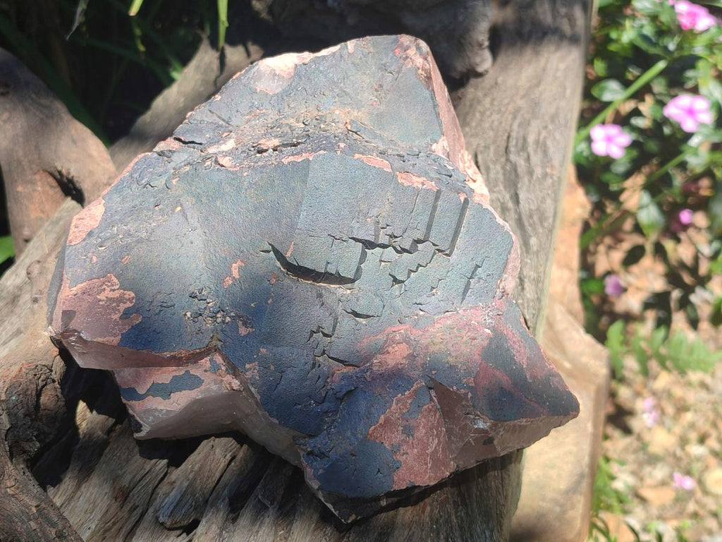 Natural Large Goethite Coated Blacknite Quartz Cluster x 1 From Madagascar - Toprock Gemstones and Minerals 