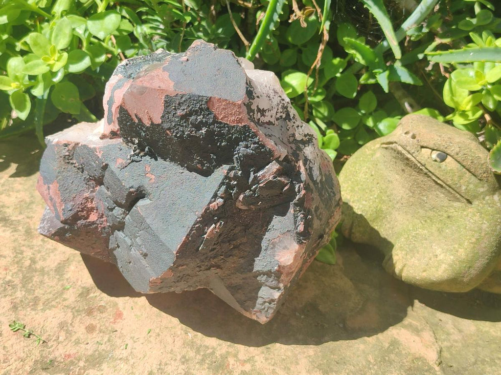 Natural Large Goethite Coated Blacknite Quartz Cluster x 1 From Madagascar - Toprock Gemstones and Minerals 