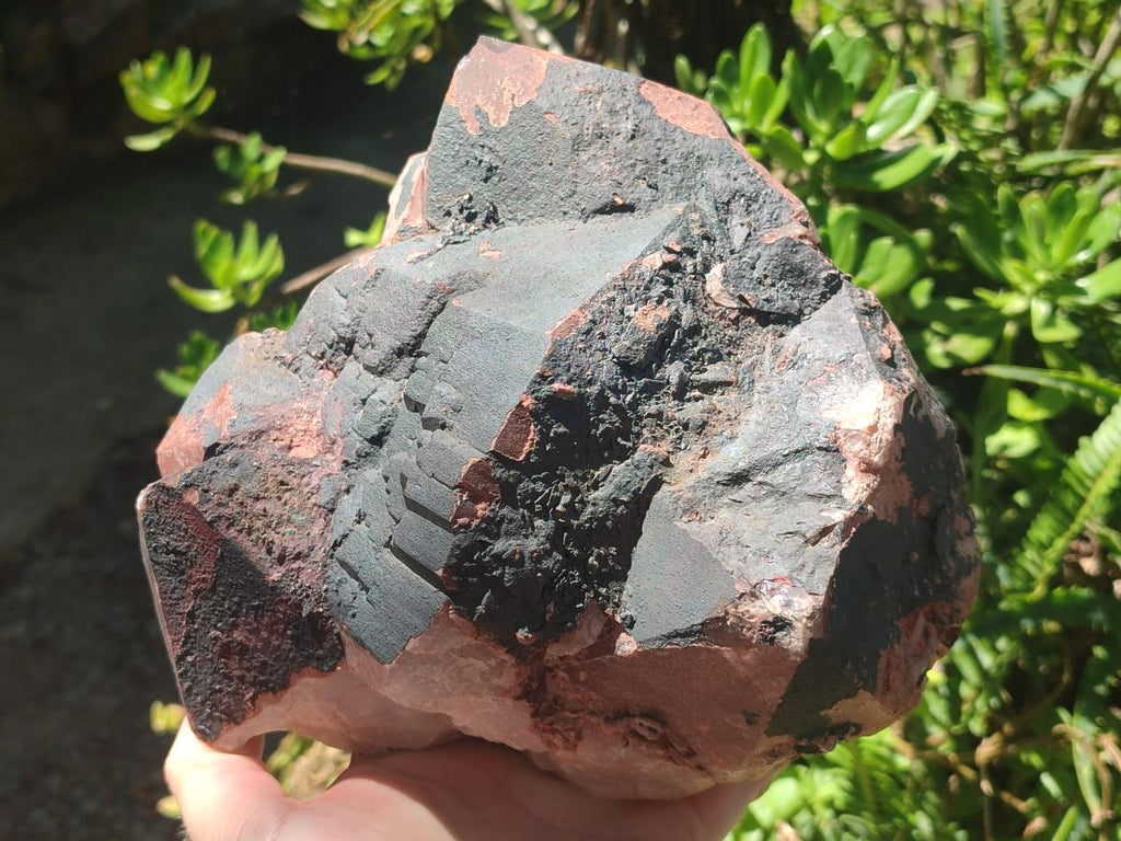 Natural Large Goethite Coated Blacknite Quartz Cluster x 1 From Madagascar - Toprock Gemstones and Minerals 
