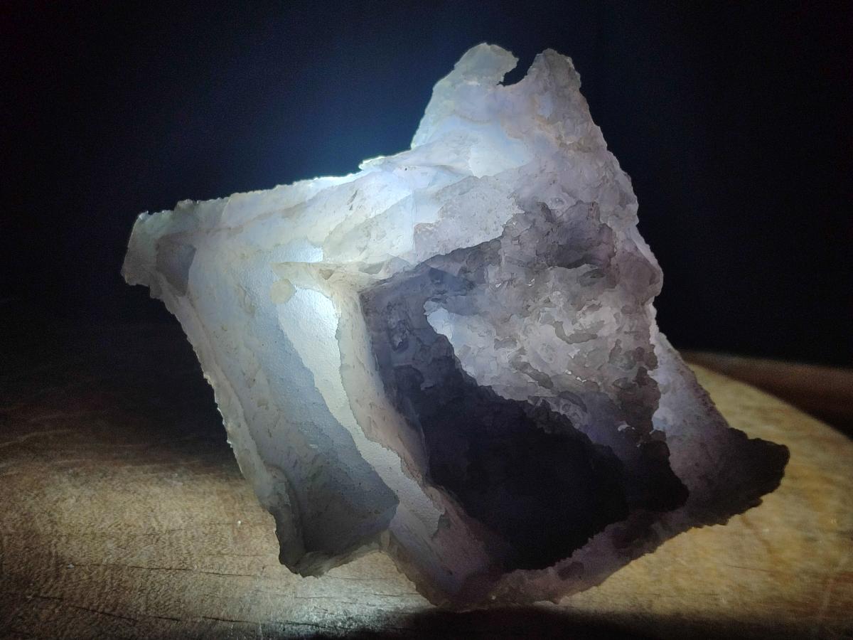 Natural Etched Blue Chalcedony Specimens x 3 From Nsanje, Malawi - Toprock Gemstones and Minerals 