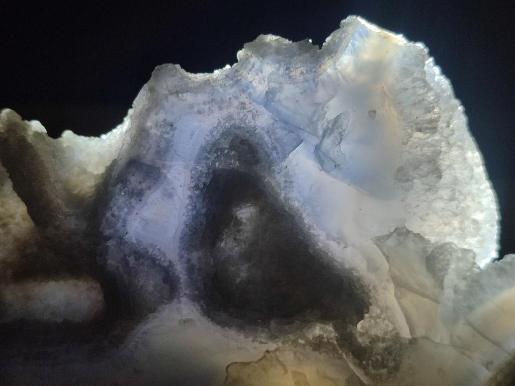 Natural Etched Blue Chalcedony Specimens x 3 From Nsanje, Malawi - Toprock Gemstones and Minerals 
