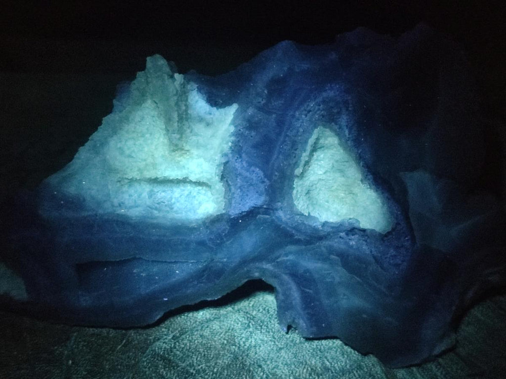 Natural Etched Blue Chalcedony Specimens x 3 From Nsanje, Malawi - Toprock Gemstones and Minerals 