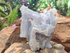 Natural Etched Blue Chalcedony Specimens x 3 From Nsanje, Malawi - Toprock Gemstones and Minerals 