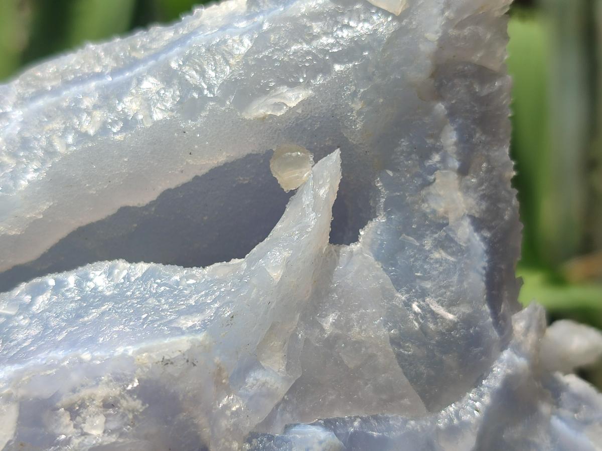 Natural Etched Blue Chalcedony Specimens x 3 From Nsanje, Malawi - Toprock Gemstones and Minerals 