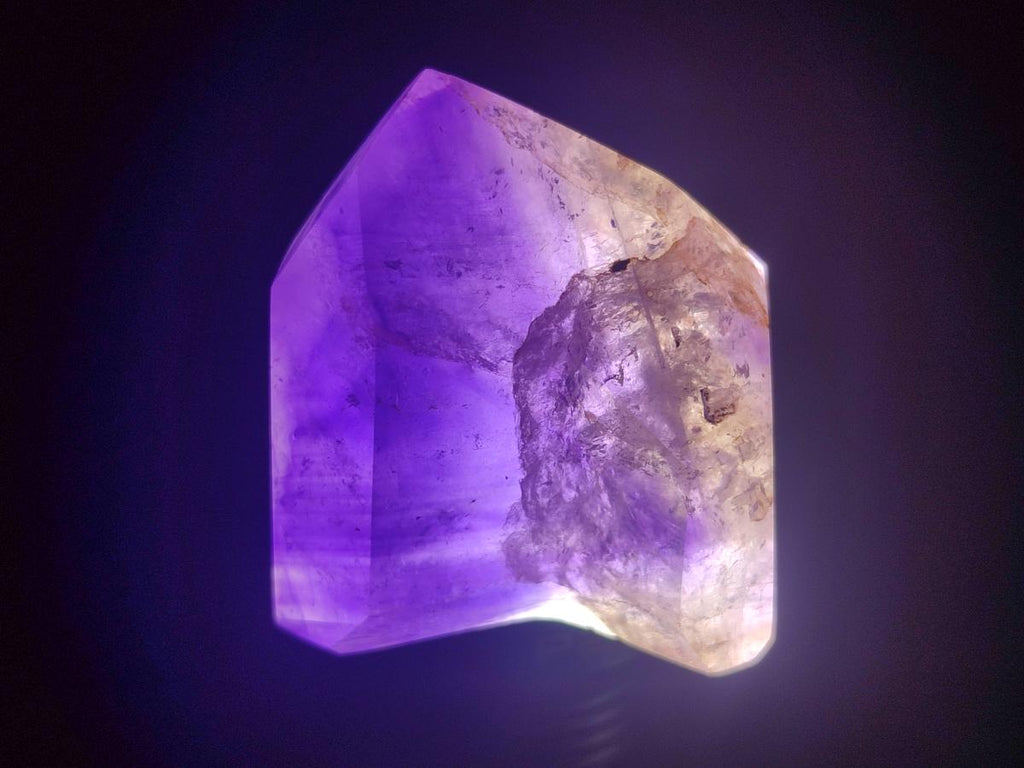 Polished Skeletal Window Amethyst Crystals x 12 From Akansobe, Madagascar - Toprock Gemstones and Minerals 