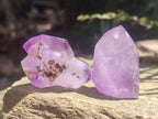 Polished Skeletal Window Amethyst Crystals x 12 From Akansobe, Madagascar - Toprock Gemstones and Minerals 