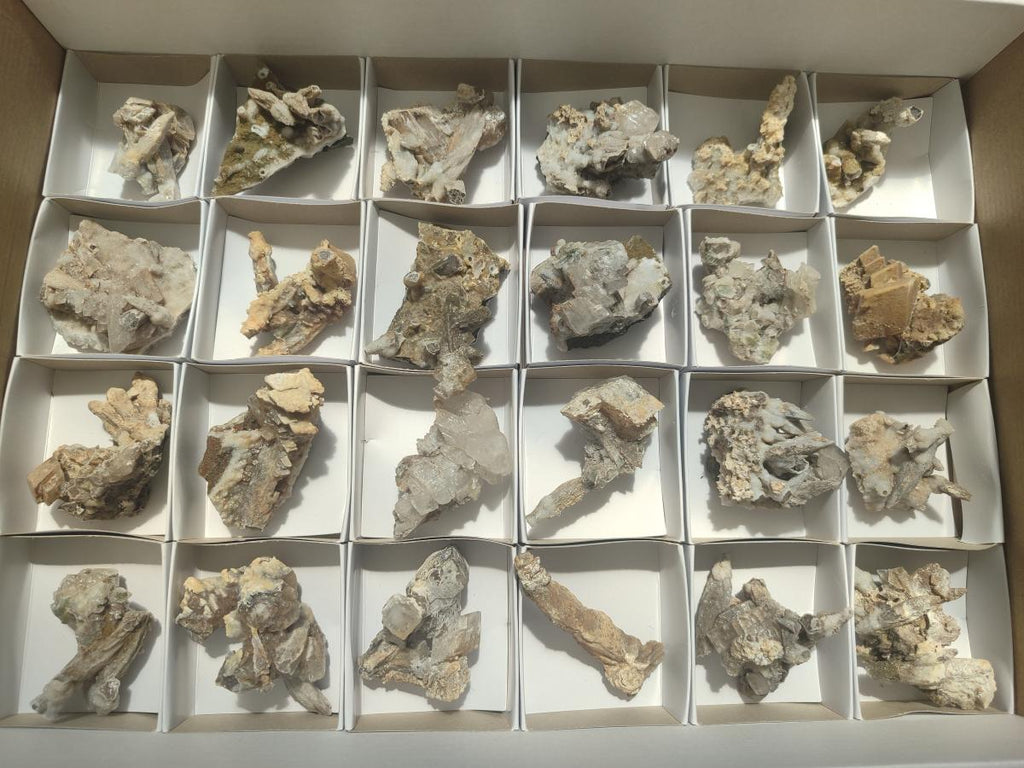 Natural Rhomboherdral and Spearhead Calcite Specimens x 24 From Albert's Mountain, Lesotho - Toprock Gemstones and Minerals 