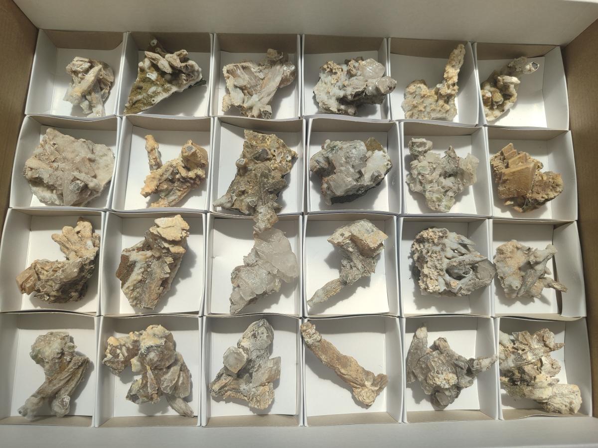 Natural Rhomboherdral and Spearhead Calcite Specimens x 24 From Albert's Mountain, Lesotho - Toprock Gemstones and Minerals 