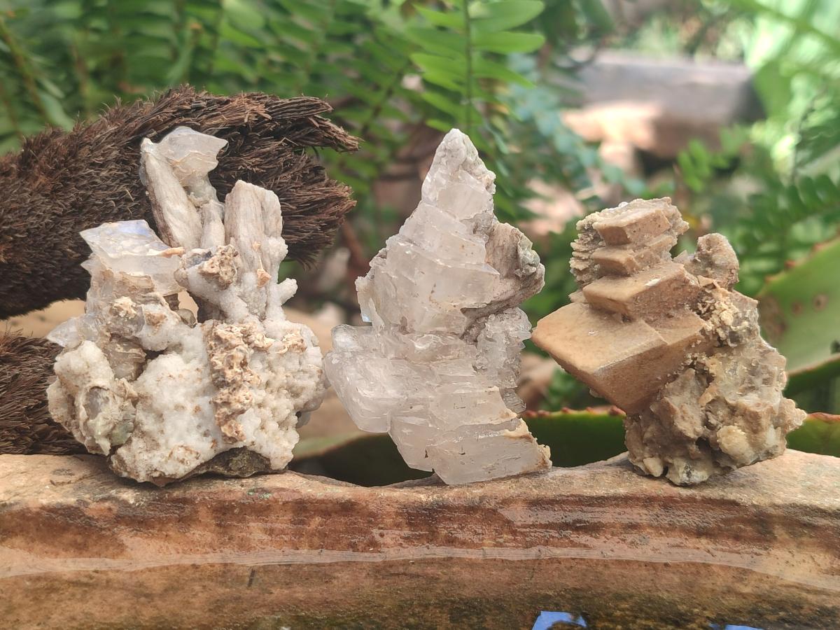 Natural Rhomboherdral and Spearhead Calcite Specimens x 24 From Albert's Mountain, Lesotho - Toprock Gemstones and Minerals 