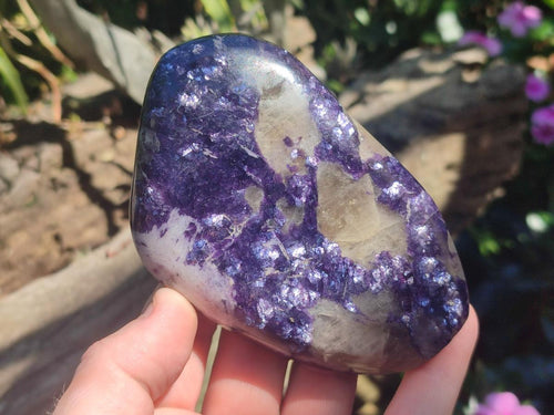 Polished Large Silver Leaf Lepidolite Standing Display Pieces x 6 From Zimbabwe - Toprock Gemstones and Minerals 