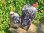 Polished Large Silver Leaf Lepidolite Standing Display Pieces x 6 From Zimbabwe - Toprock Gemstones and Minerals 
