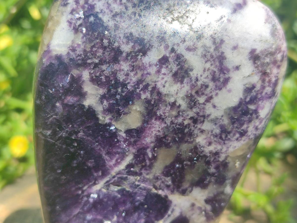 Polished Large Silver Leaf Lepidolite Standing Display Pieces x 6 From Zimbabwe - Toprock Gemstones and Minerals 