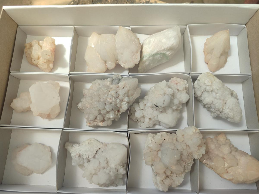 Natural Cascading "Anananas" Candle Quartz Clusters x 12 From Antsirabe, Madagascar - Toprock Gemstones and Minerals 