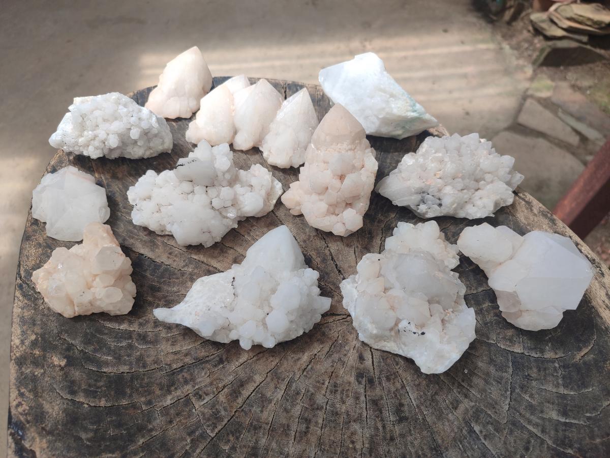 Natural Cascading "Anananas" Candle Quartz Clusters x 12 From Antsirabe, Madagascar - Toprock Gemstones and Minerals 