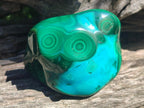 Polished and Natural Flower Banded Malachite Free Forms x 13 From Congo - Toprock Gemstones and Minerals 