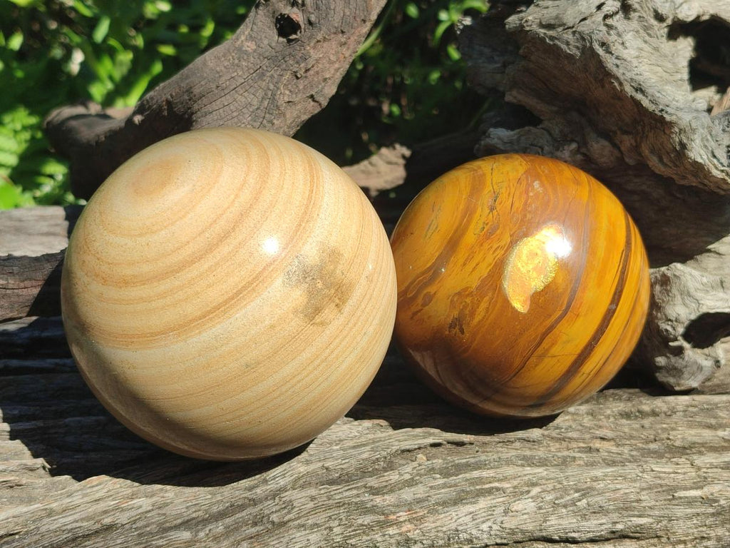 Polished Large Picture Stone Jasper Spheres x 2 From Namibia - Toprock Gemstones and Minerals 
