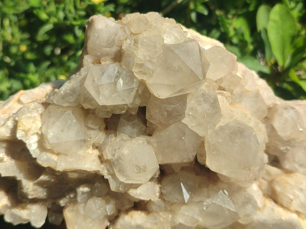 Natural Large Cascading White Phantom Pearly Clear Smokey Luena Quartz Clusters x 2 From Luena, Congo - Toprock Gemstones and Minerals 