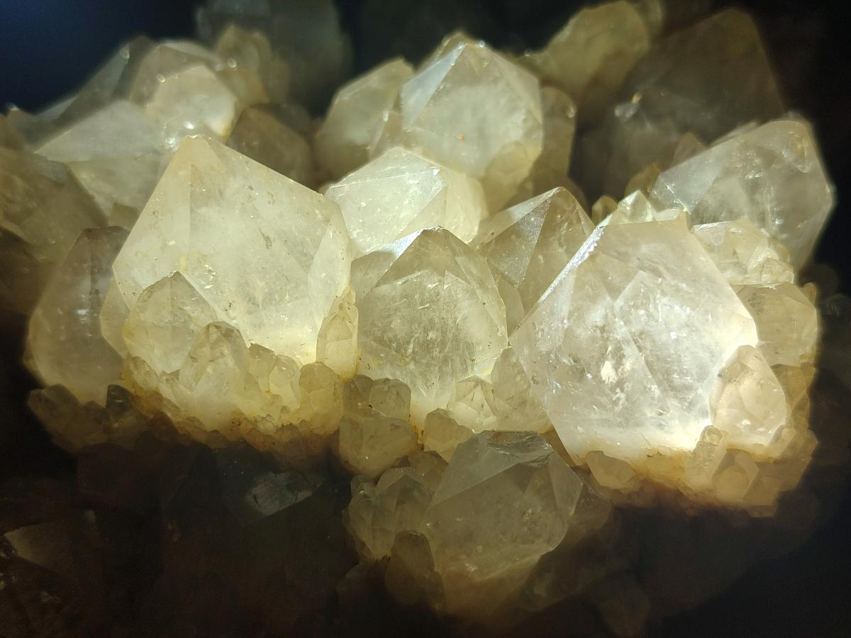 Natural Large Cascading White Phantom Pearly Clear Smokey Luena Quartz Clusters x 2 From Luena, Congo - Toprock Gemstones and Minerals 