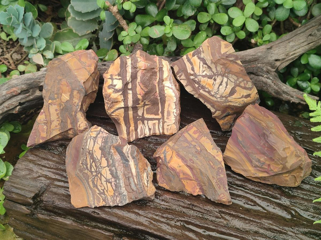 Natural Nguni Jasper Cobbed Specimens x 6 From Northern Cape, South Africa - Toprock Gemstones and Minerals 