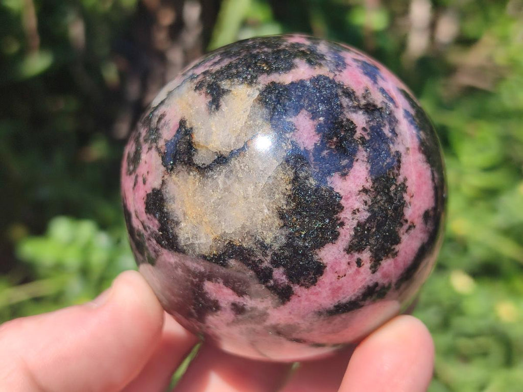 Polished Rhodonite Gemstone Spheres x 4 From Ambindavato, Madagascar - Toprock Gemstones and Minerals 