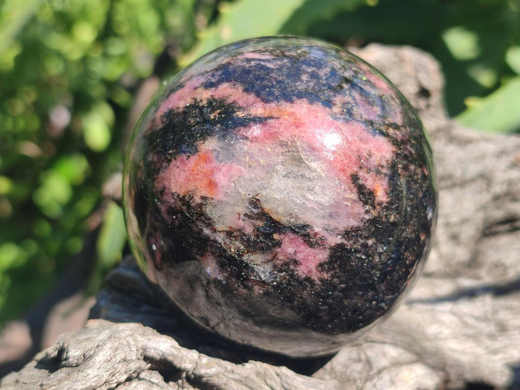Polished Rhodonite Gemstone Spheres x 4 From Ambindavato, Madagascar - Toprock Gemstones and Minerals 