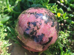 Polished Rhodonite Gemstone Spheres x 4 From Ambindavato, Madagascar - Toprock Gemstones and Minerals 