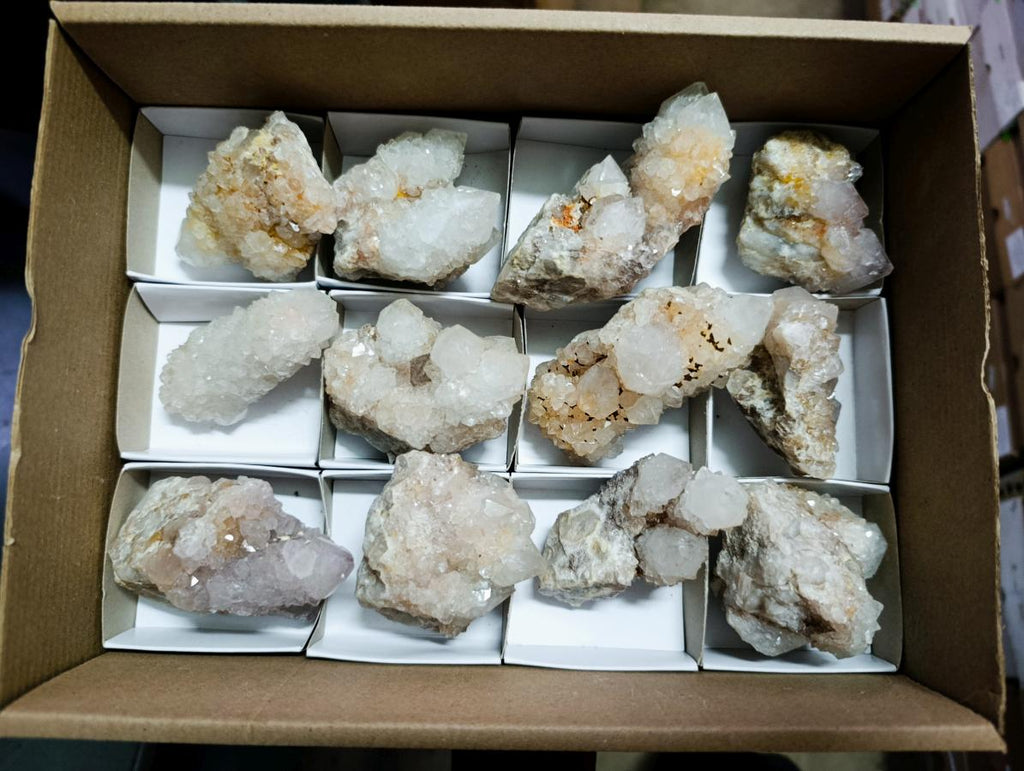 Natural Spirit Quartz Clusters x 12 From Boekenhouthoek, South Africa
