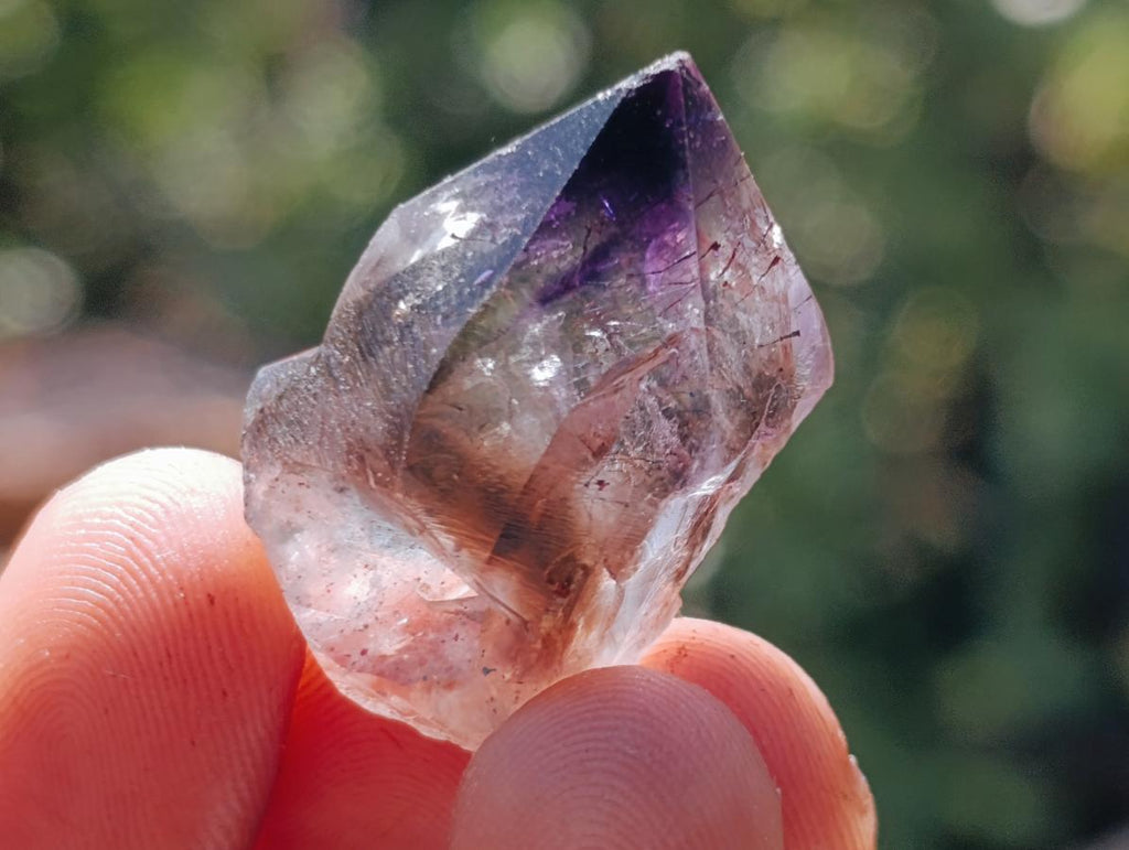 Natural Smokey Window Amethyst Crystals x 35 From Chiredzi, Zimbabwe - Toprock Gemstones and Minerals 