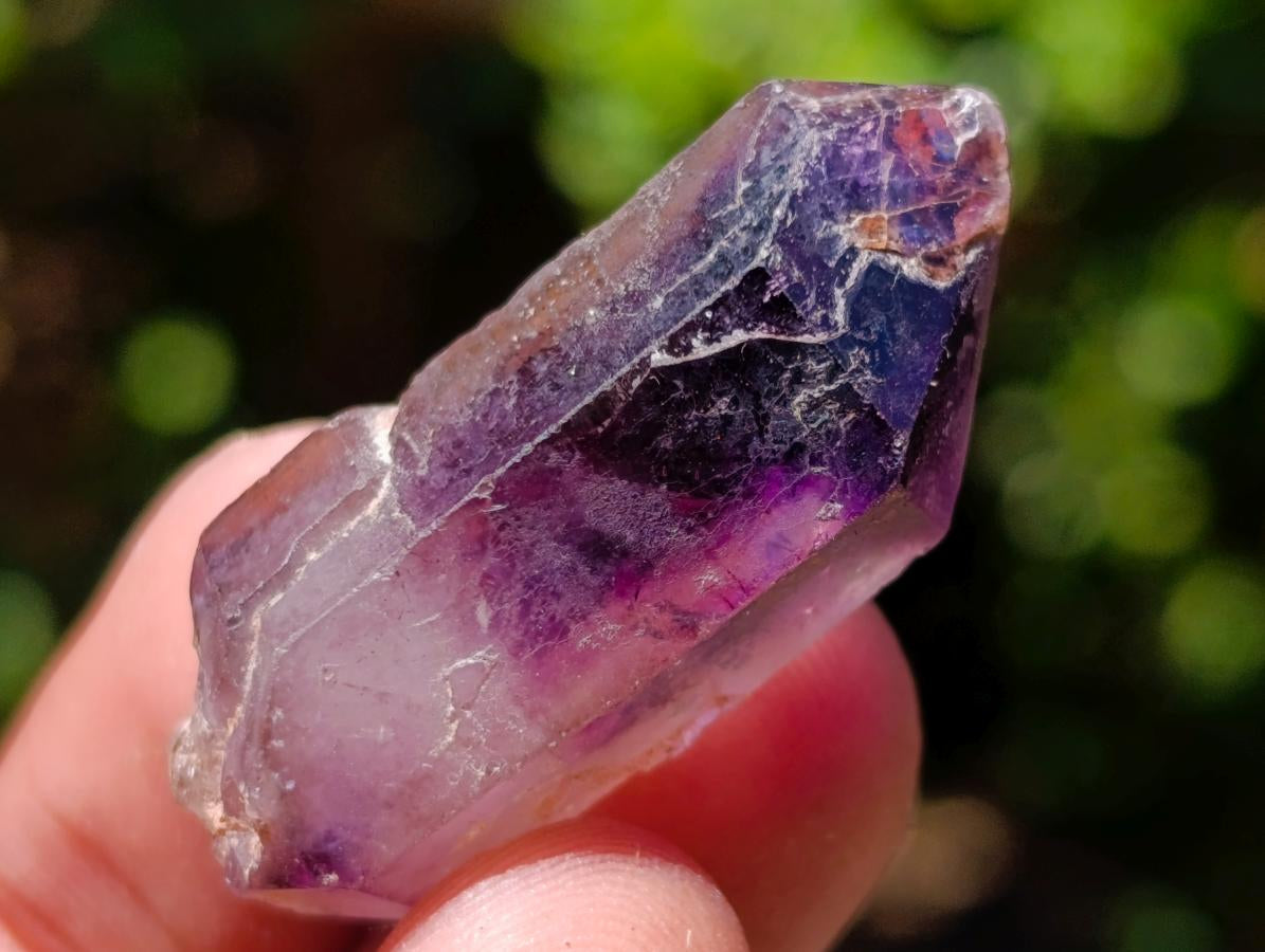Natural Smokey Window Amethyst Crystals x 35 From Chiredzi, Zimbabwe - Toprock Gemstones and Minerals 