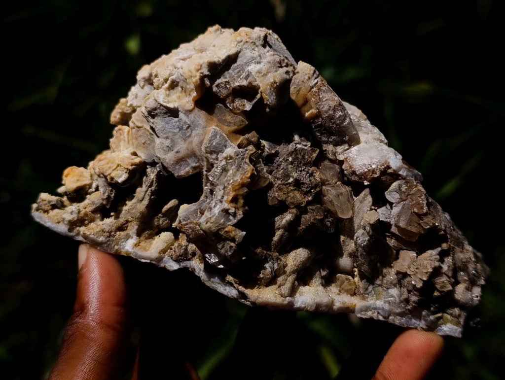 Natural Large Stacked Rhombohedral Calcite Specimens with Phosphorus Aragonite x 2 From Albert's Mountain, Lesotho - Toprock Gemstones and Minerals 