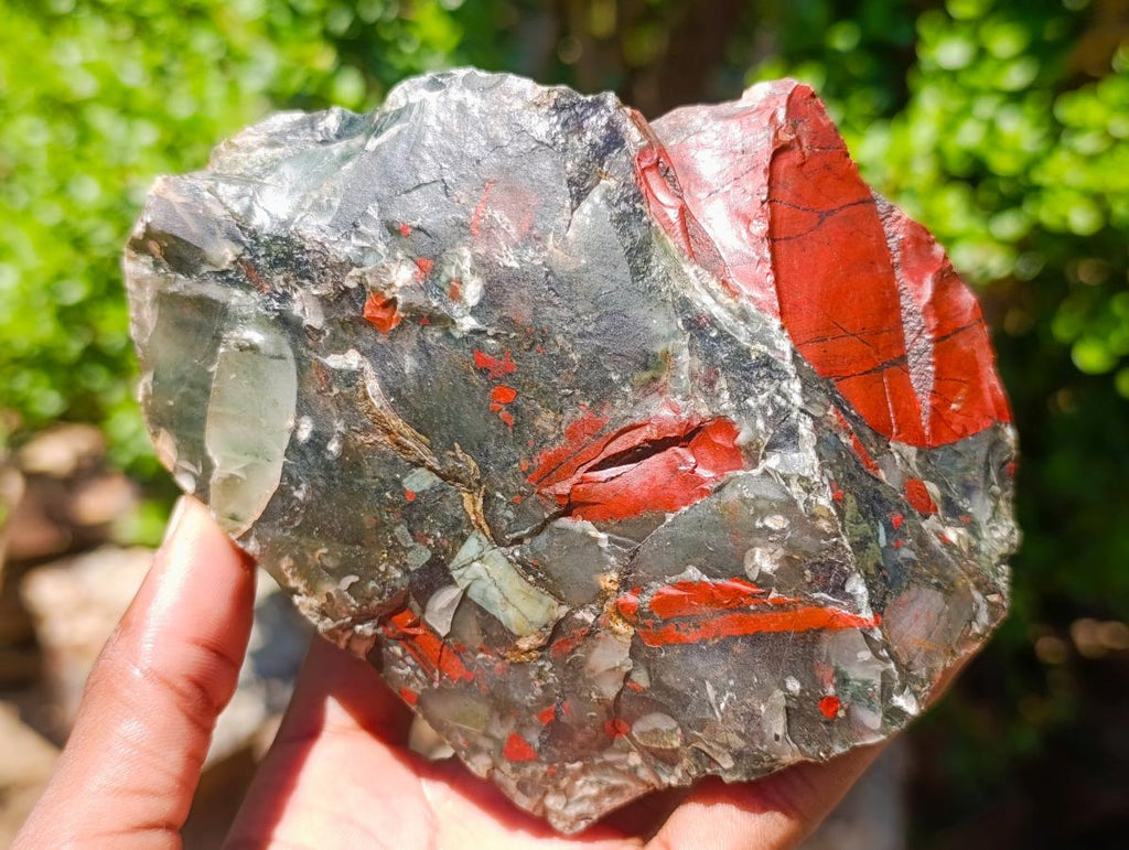 Natural Cobbed Bloodstone Specimens x 6 From Swaziland - Toprock Gemstones and Minerals 