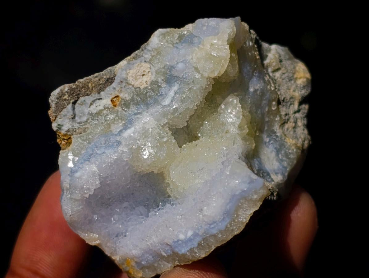 Natural Small Blue Lace Agate Geode Specimens x 35 From Nsanje, Malawi - Toprock Gemstones and Minerals 