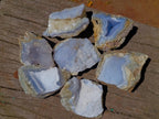 Natural Small Blue Lace Agate Geode Specimens x 35 From Nsanje, Malawi - Toprock Gemstones and Minerals 