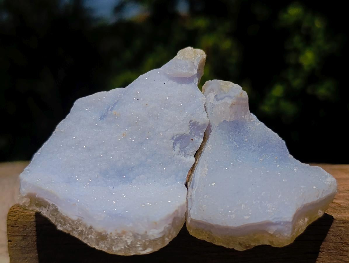 Natural Small Blue Lace Agate Geode Specimens x 35 From Nsanje, Malawi - Toprock Gemstones and Minerals 