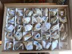 Natural Small Blue Lace Agate Geode Specimens x 35 From Nsanje, Malawi - Toprock Gemstones and Minerals 
