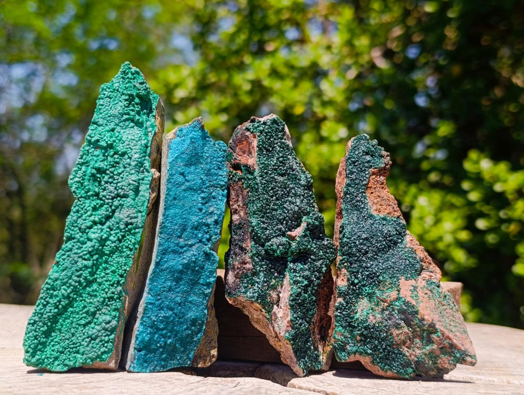 Natural Botryoidal Crystalline Malachite Specimens x 24 From Tenke Fungurume, Congo - Toprock Gemstones and Minerals 
