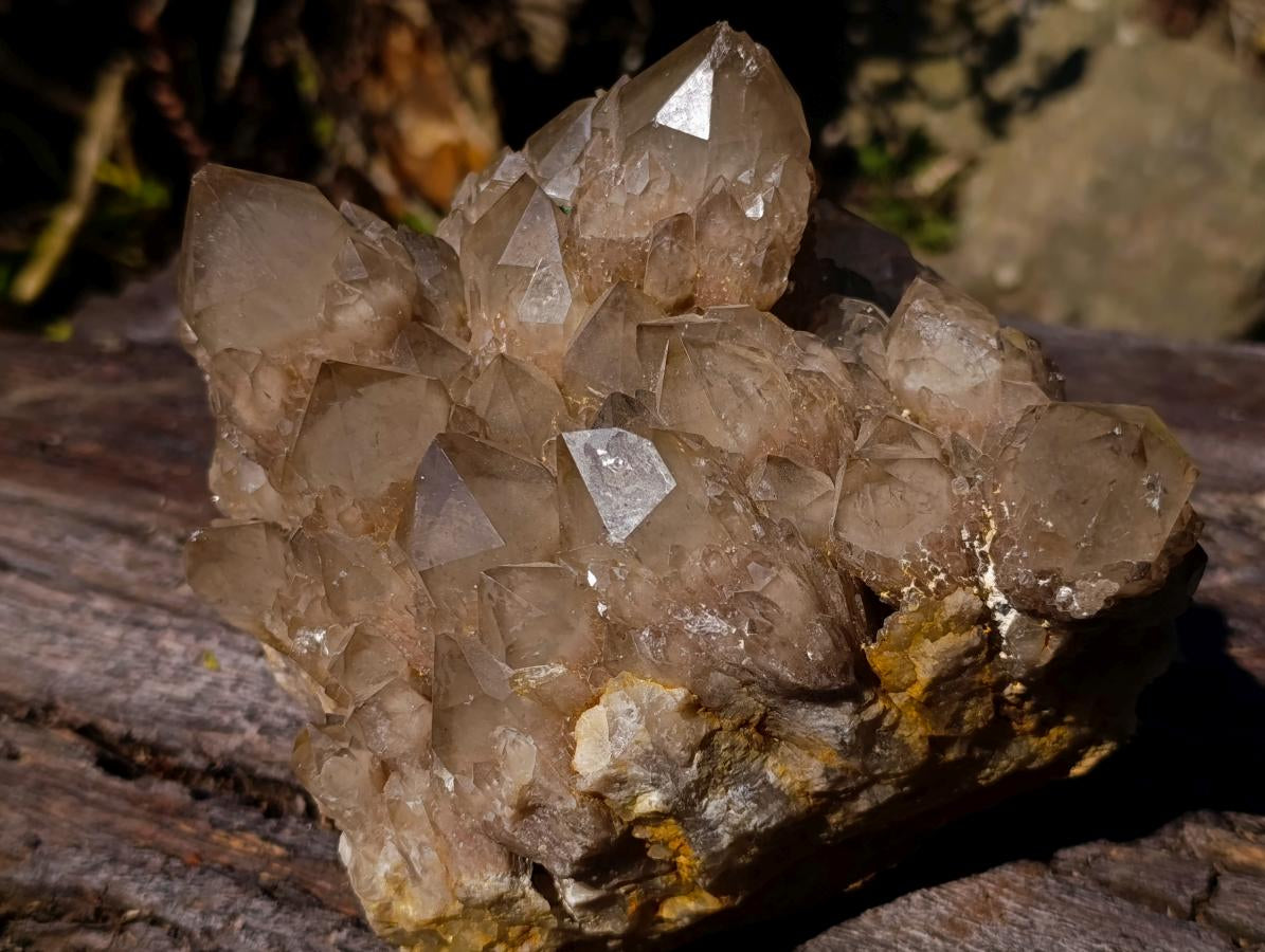 Natural Large Cascading White Phantom Smokey Luena Quartz Cluster x 1 From Luena, Congo - Toprock Gemstones and Minerals 