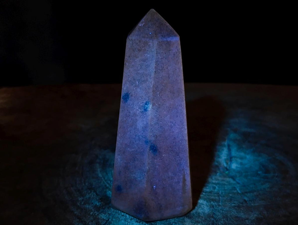 Polished Blue Spotted Spinel in Quartz Display Crystals x 4 From Madagascar - Toprock Gemstones and Minerals 