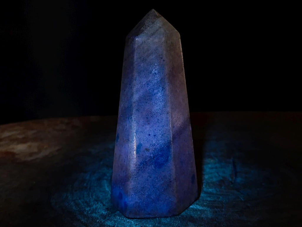 Polished Blue Spotted Spinel in Quartz Display Crystals x 4 From Madagascar - Toprock Gemstones and Minerals 