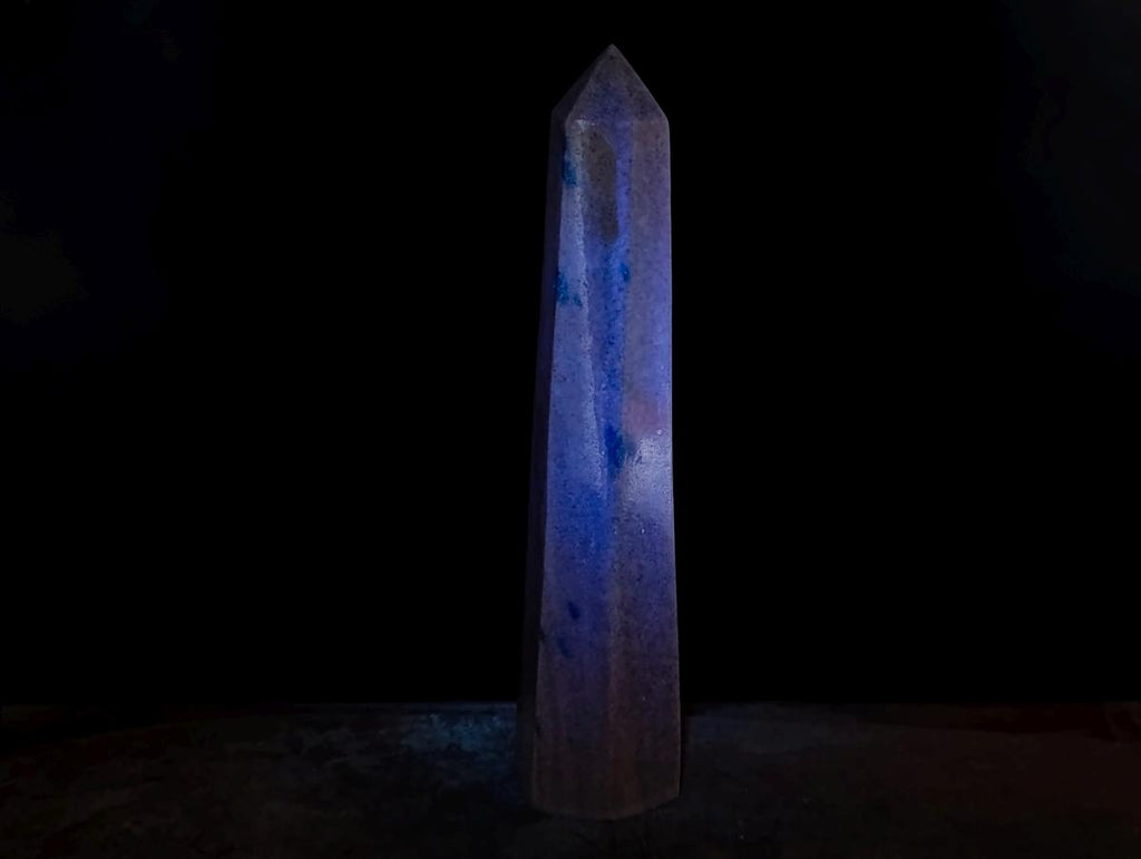 Polished Blue Spotted Spinel in Quartz Display Crystals x 4 From Madagascar - Toprock Gemstones and Minerals 