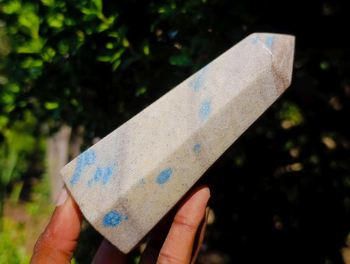 Polished Blue Spotted Spinel in Quartz Display Crystals x 4 From Madagascar - Toprock Gemstones and Minerals 