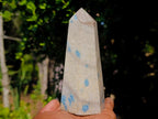 Polished Blue Spotted Spinel in Quartz Display Crystals x 4 From Madagascar - Toprock Gemstones and Minerals 